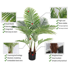SOGA 180cm Artificial Swallowtail Sunflower Fake Decoration Tree Flower Pot Plant