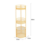 SOGA 3 Tier Bathroom Freestanding Storage Shelf Multifunctional Display Rack Organiser with Basket