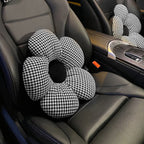 SOGA 2X Black Flower Cushion Shaped for Floor and Sitting Throw Pillow