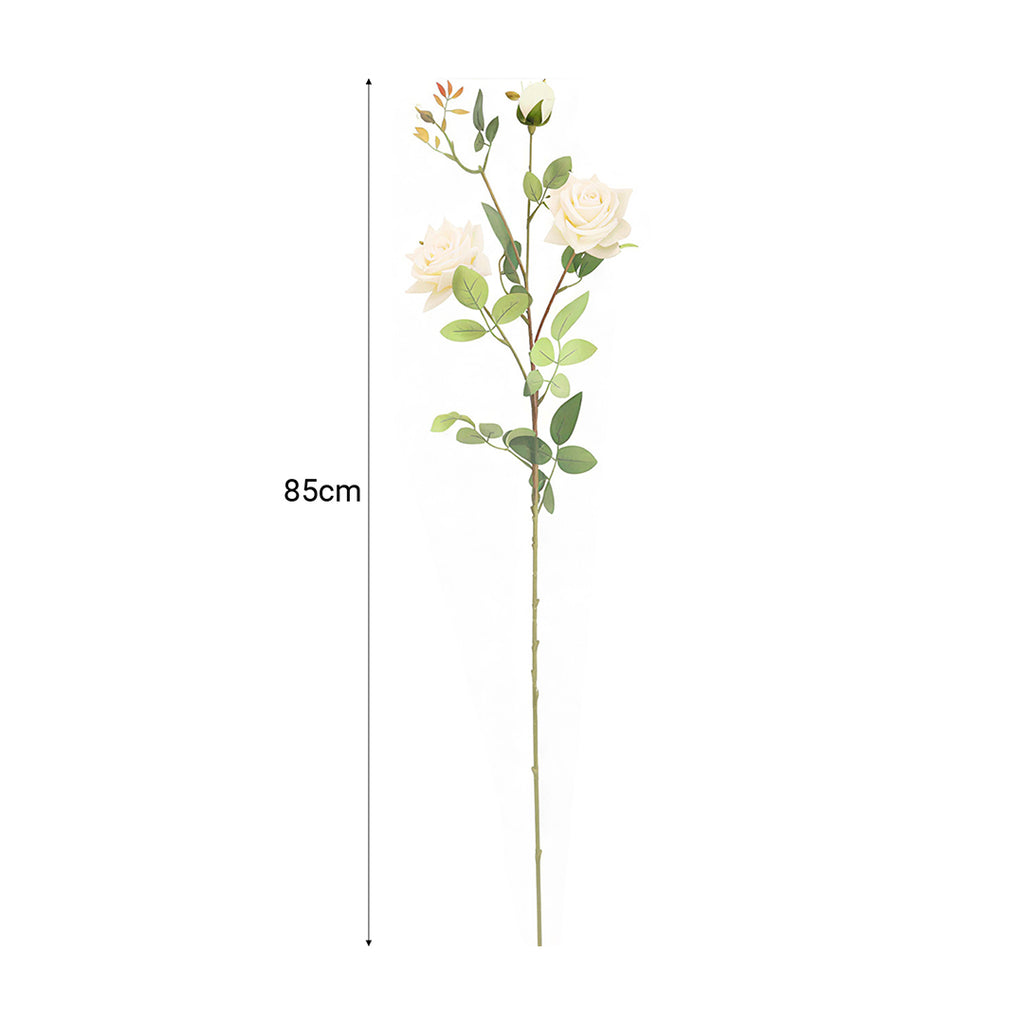 SOGA 51cm Green Glass Tall Floor Vase with 12pcs White Artificial Fake Flower Set