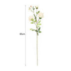 SOGA 51cm Green Glass Tall Floor Vase with 12pcs White Artificial Fake Flower Set