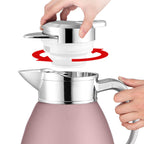 Soga 1.8L Rose Color 3-Layer Vacuum Insulated Water Bottle Ideal for Home and Office