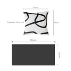 SOGA Home & Living Bundle – 2 White Letter Pillows & Black & White Zebra Throw