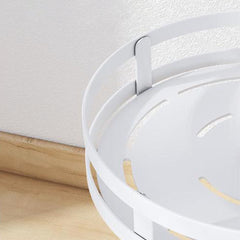 SOGA 2 Tier Steel White Round Rotating Multi-Function Kitchen Portable Storage Spice Seasoning Kitchen Countertop Organiser Shelf