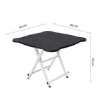 SOGA 2X Black Minimalist Cat Ear Folding Table Indoor Outdoor Portable Stall Desk Home Decor