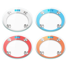 SOGA 180kg Digital Fitness Weight Bathroom Gym Body Glass LCD Electronic Scale White/Orange