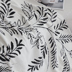 SOGA One-seater White Sofa Cover Leaf Print 130x180cm Polyester