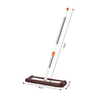 SOGA 80x12 Coffee Microfiber Flat Mop Floor Cleaning Pads Rotating Dust Remover