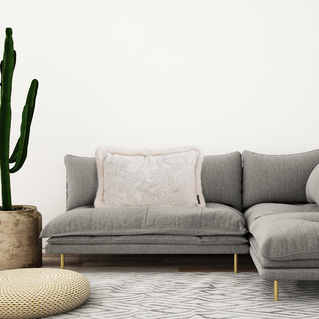 SOGA 30cm Romantic French Mosley Jacquard Pillow French Jungle Jacquard Raw Edge Waist Throw  Pillow