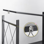 SOGA 5 Tier Steel Black Foldable Kitchen Cart Multi-Functional Shelves Storage Organizer with Wheels