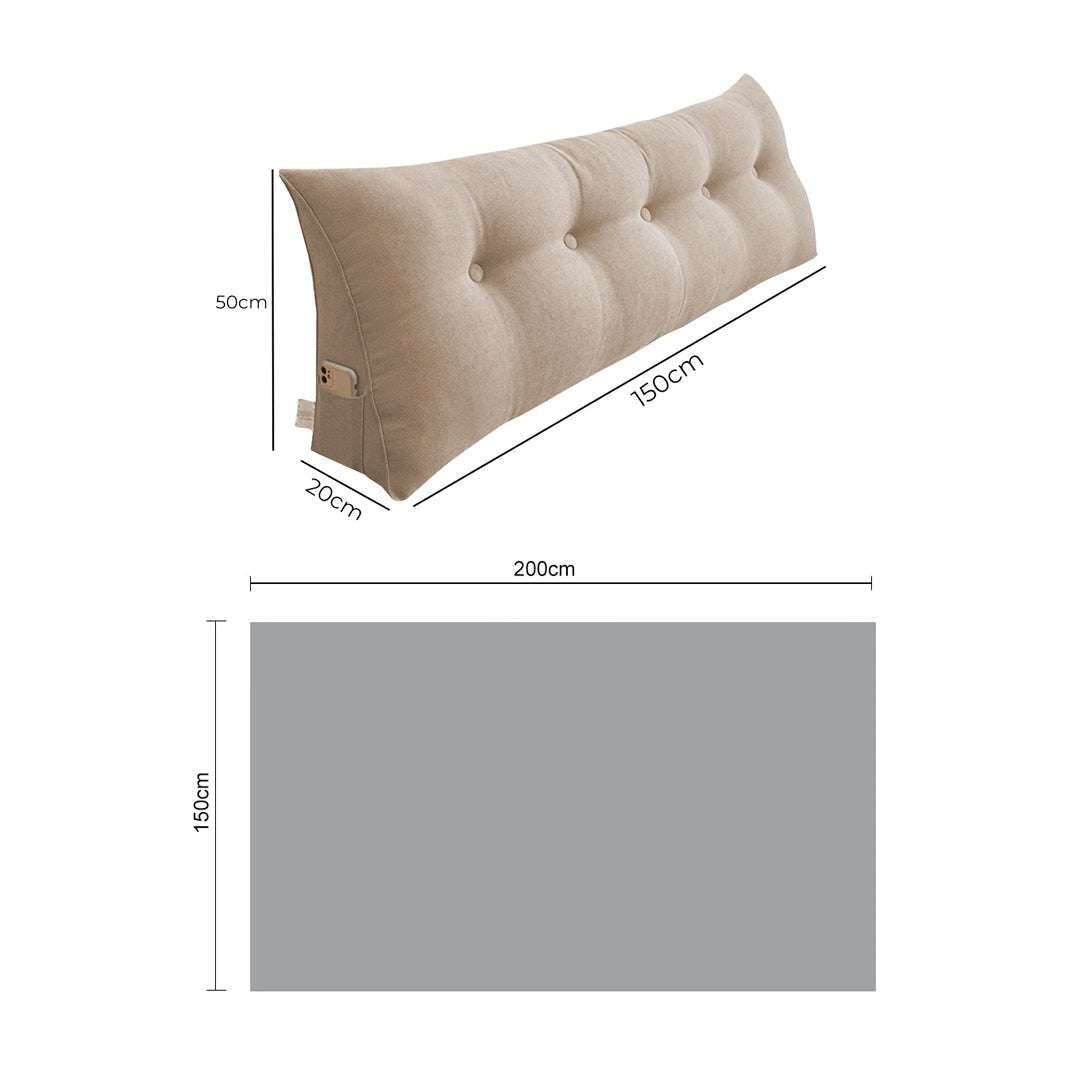 SOGA Home & Living Bundle – Beige Triangular Wedge Pillow & Light Brown Flannel Throw $ 0