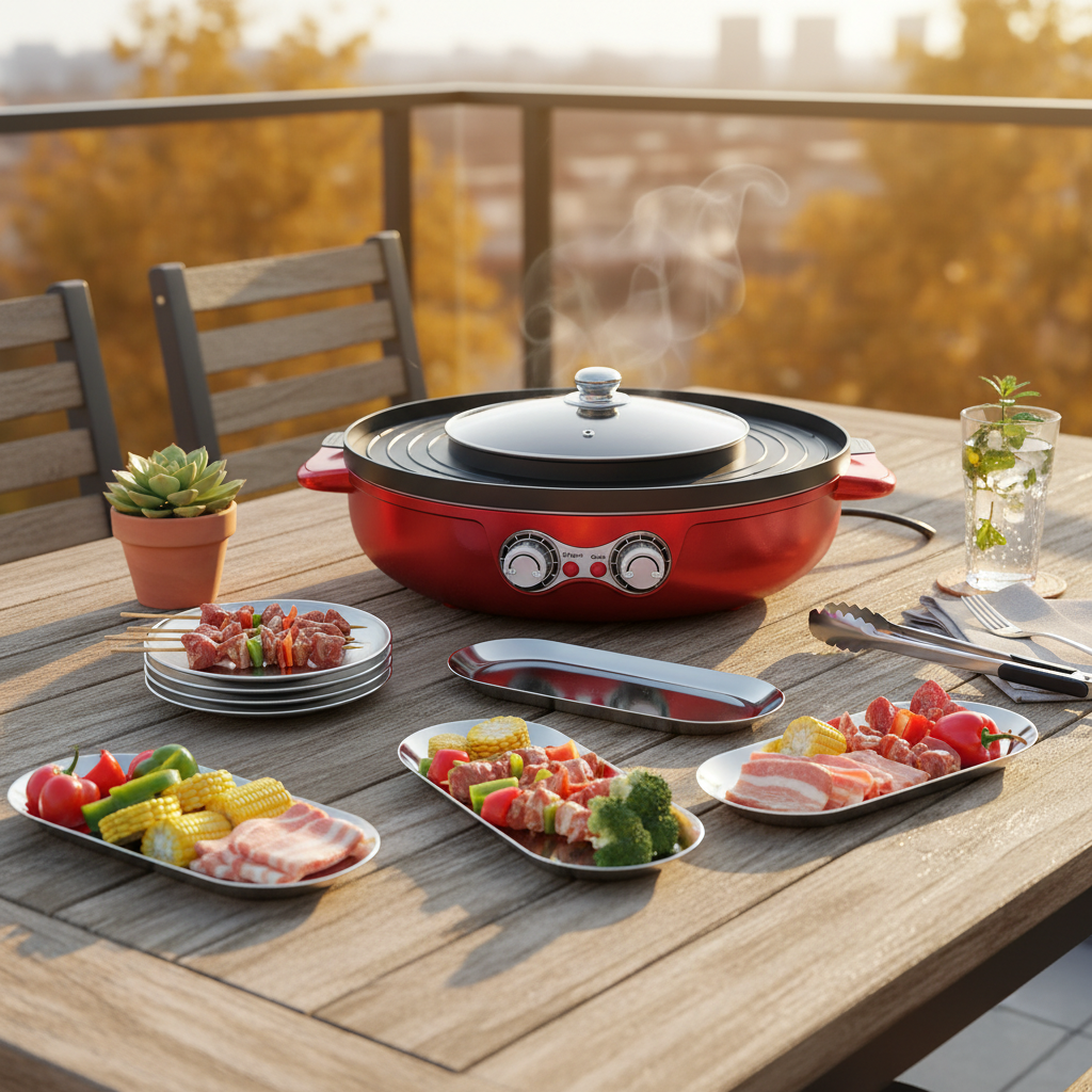 SOGA Kitchenware Bundle – 2-in-1 Electric Hot Pot BBQ Grill & Silver Plate Set with Grilling Plate $ 275