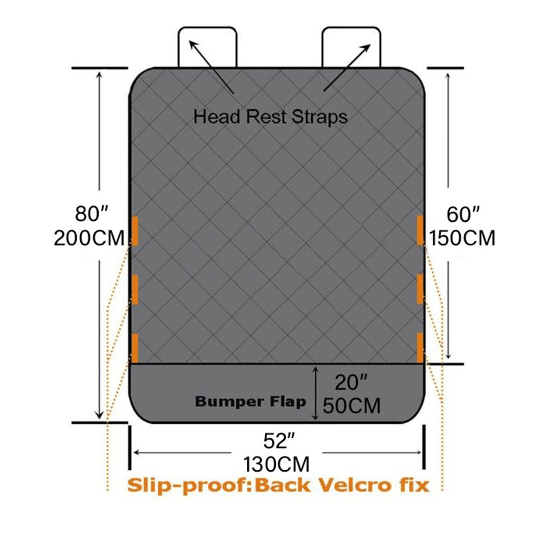 SOGA 2X Premium Car Trunk Pet Mat Boot Cargo Liner Waterproof Seat Cover Protector Hammock Non-Slip Pet Travel Essentials