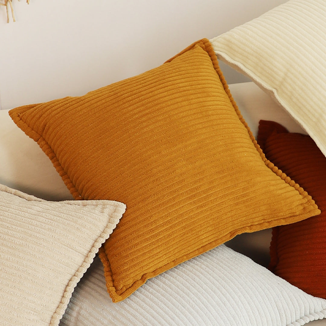 SOGA 2X 50cm Throw Pillow Mustard Wabi Sabi Arches Indoor and Outdoor Kavka for Home Decor