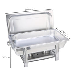 SOGA 4X Stainless Steel Chafing Single Tray Catering Dish Food Warmer