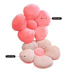 SOGA Pink Flower Cushion Shaped for Floor and Sitting Throw Pillow
