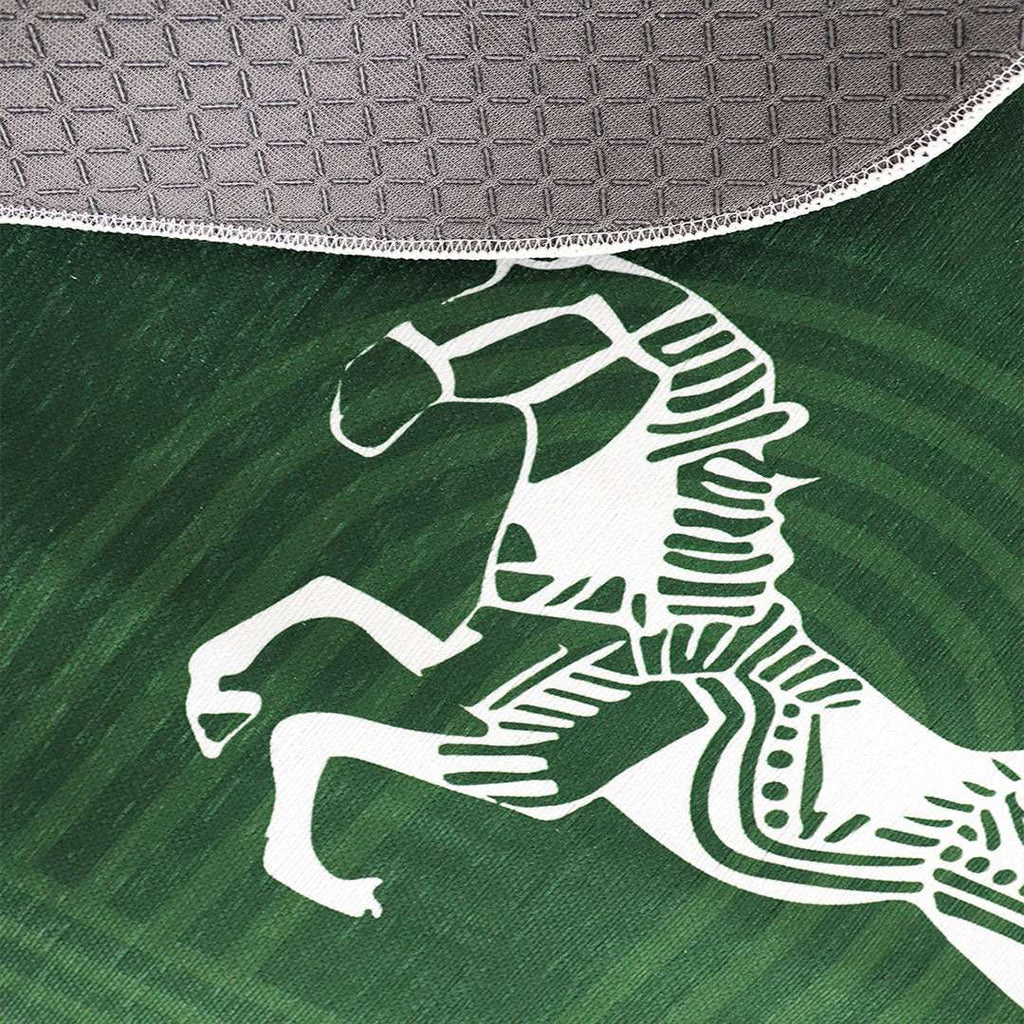 SOGA One-Seater Green Horse Print 90x90cm Throw Blanket Sofa Cover $ 91