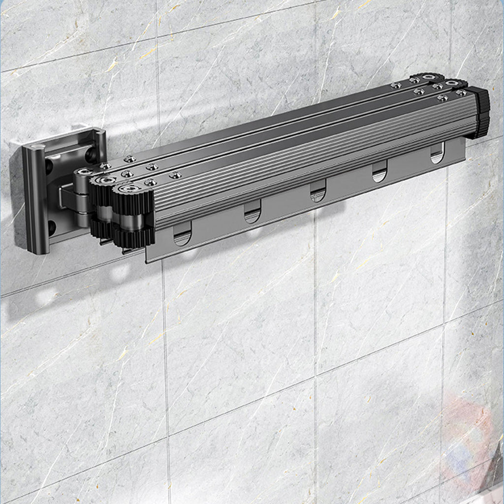 SOGA 2X 93.2cm Suction-Mounted Retractable Clothing Drying Rack