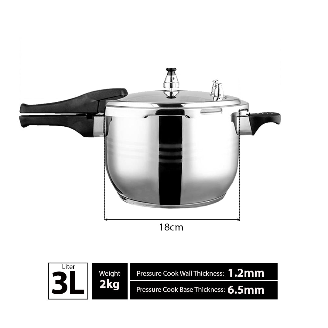 3L Commercial Grade Stainless Steel Pressure Cooker With Seal ( FOR BENSER ONLY)