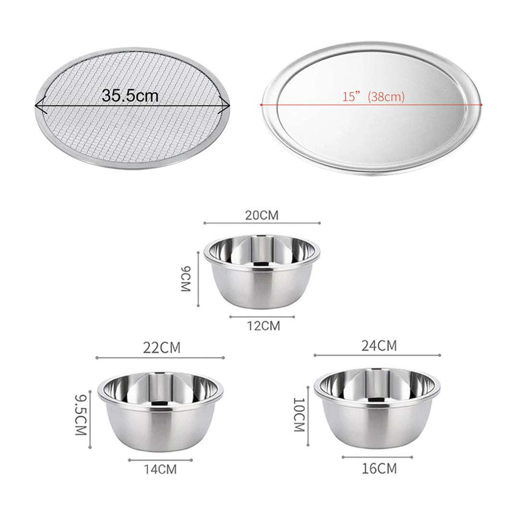 SOGA Kitchenware Bundle – Pizza Pans, Aluminum Baking Tray & Stainless Steel Colander Set $ 115