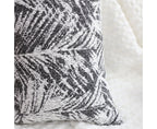 SOGA 50cm Elegant Beige Scrollwork Pattern Black Trim Decorative Throw Pillow