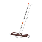 SOGA 60x12 Coffee Microfiber Flat Mop Floor Cleaning Pads Rotating Dust Remover