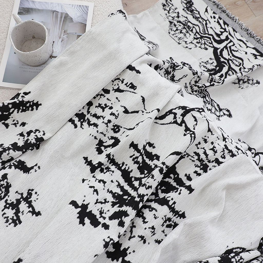 SOGA One-seater White Sofa Cover Tree Print 130x180cm Polyester