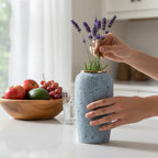 SOGA 35x17cm Grey Large Ceramic Flower Vase Elegant Living Room Home Decor