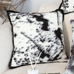 SOGA 50cm Throw Pillow  Black and White Leopard Thick Premium Polyester Fiber for Home Decor