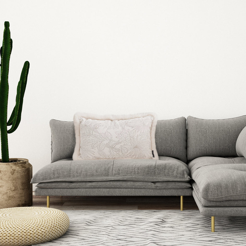 SOGA 2X 30cm Romantic French Mosley Jacquard Pillow French Jungle Jacquard Raw Edge Waist Throw  Pillow