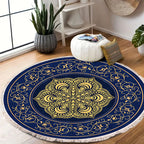 SOGA 2X 90cm Area Rug Turquoise and Grey Abstract Art Painting Teal Anti-slip Doormat Home Decor