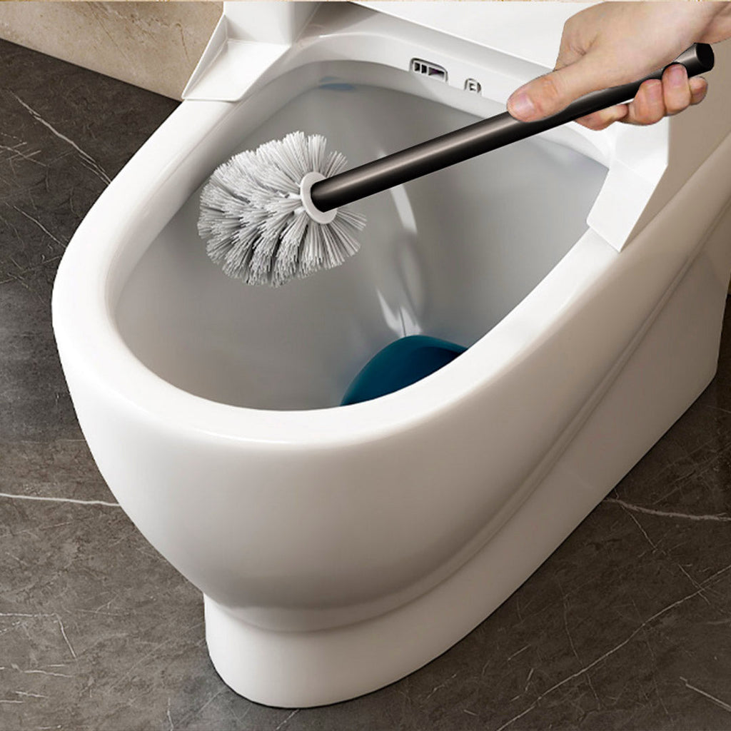 SOGA 2X 27cm Wall-Mounted Toilet Brush – Black with Drain Holes