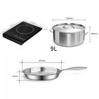 SOGA Kitchenware Bundle – 35.5cm Smart Induction Cooktop, 26cm Fry Pan & 9L Stock Pot $ 296