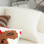 SOGA 50cm White Throw Pillow Premium Polyester Fiber and Cotton for Home Decor