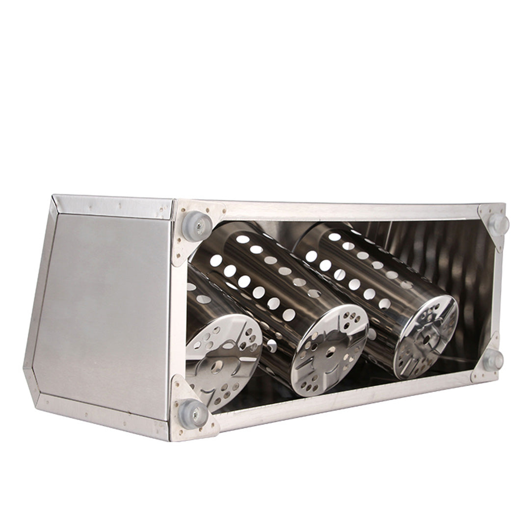 SOGA 2X 18/10 Stainless Steel Commercial Conical Utensils Cutlery Holder with 3 Holes