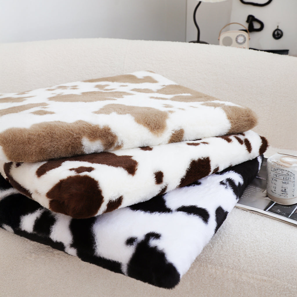 SOGA 2X 45cm Coffee Cowhide Square Cushion Soft Leaning Plush Backrest Throw Seat Pillow