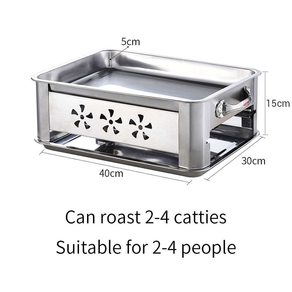 2X 40CM Portable Stainless Steel Outdoor Chafing Dish BBQ Fish Stove Grill Plate $ 151