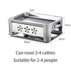 2X 40CM Portable Stainless Steel Outdoor Chafing Dish BBQ Fish Stove Grill Plate $ 151