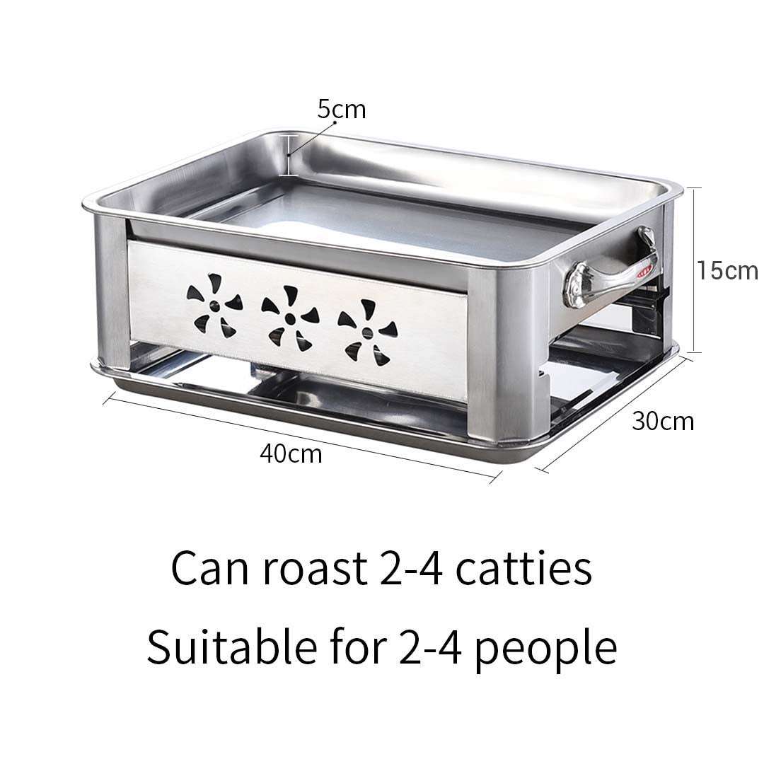 2X 40CM Portable Stainless Steel Outdoor Chafing Dish BBQ Fish Stove Grill Plate $ 151
