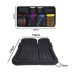 SOGA Car Bundle C – Black Leather Back Seat Storage Organizer & Inflatable Boot Mattress