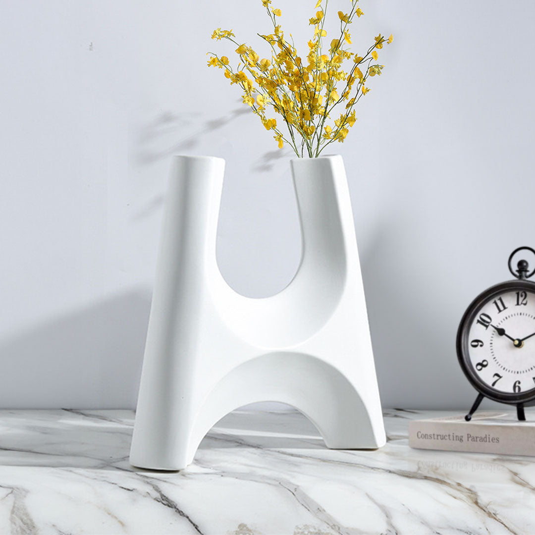 SOGA 31x32cm Ornament Modern Minimalist Bottle Holder Stylish Cylindrical Stand and Plant Pots for Home Décor