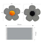 SOGA Home & Living Bundle – Black Flower Floor Pillows & Star Grey Gradient Tassel Blanket $ 149