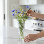 SOGA 14x30cm Heavy Duty Glass Vase Crystal Clear Design for Home Décor