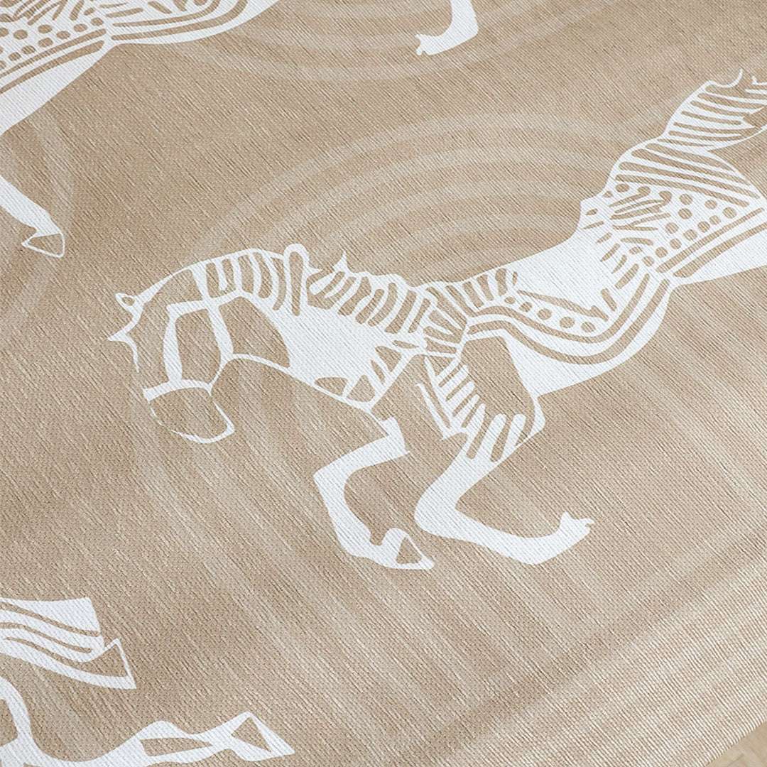 SOGA One-Seater Beige Horse Print 90x90cm Throw Blanket Sofa Cover $ 91