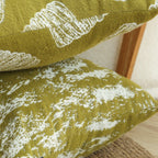 SOGA 2X 50cm Throw Pillow White and Olive Green Plush Polyester Fiber and Cotton for Home Decor