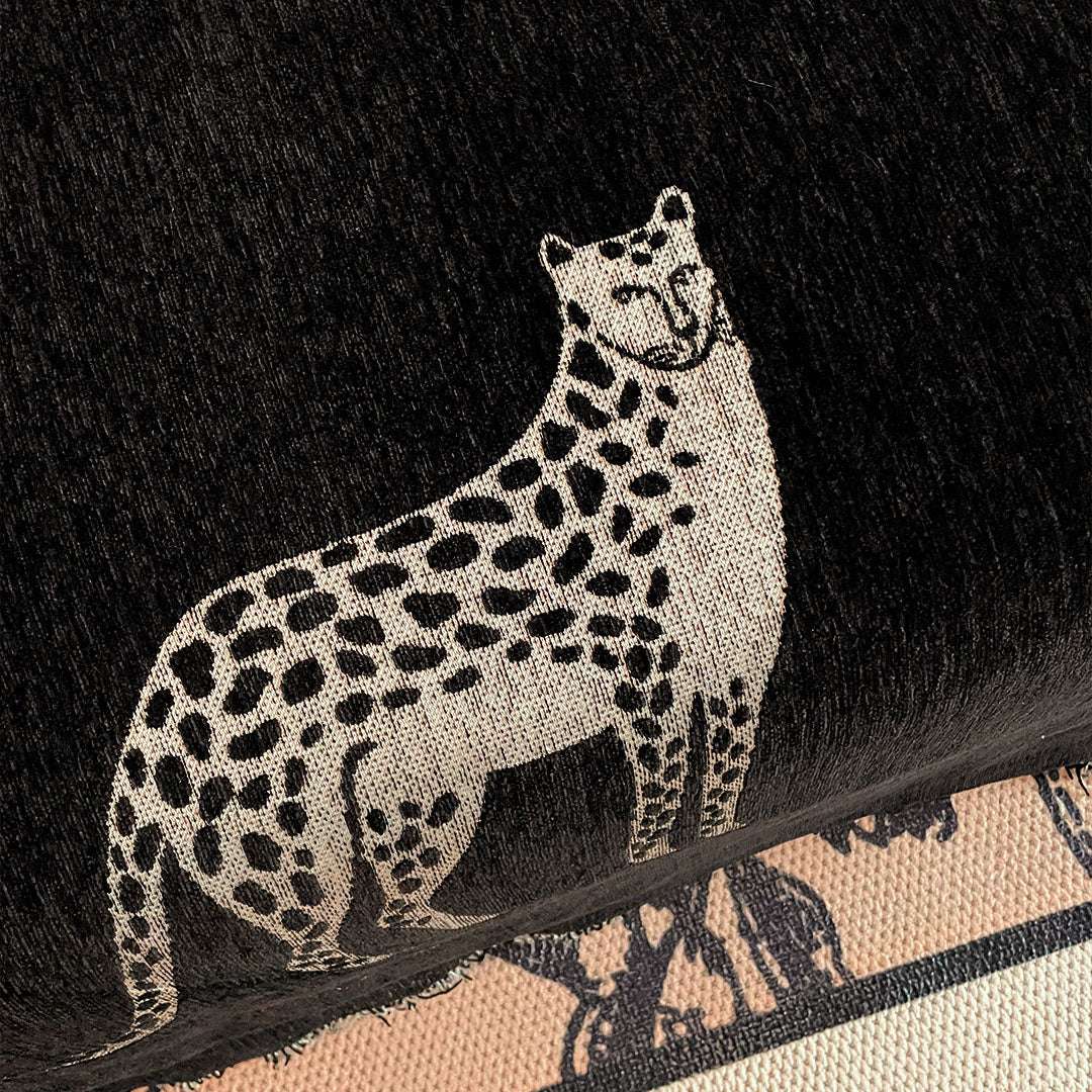 SOGA Three-seater Black Sofa Cover Leopard Print 180x340cm Polyester $ 124