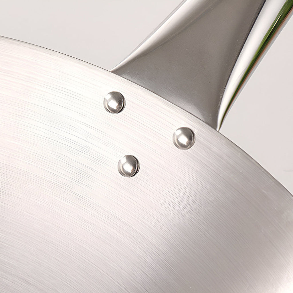 SOGA 36cm Stainless Steel Kitchen Cooking Wok with Wood Handle