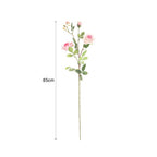 SOGA 85cm Blue Glass Tall Floor Vase and 12pcs Pink Artificial Fake Flower Set