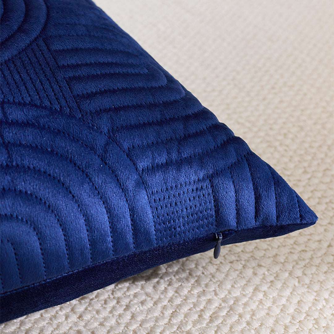 SOGA 2X 30cm Blue Textured Geometric Pattern Decorative Throw Pillow $ 119