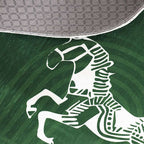 SOGA Two-Seater Green Horse Print 90x180cm Throw Blanket Sofa Cover $ 111